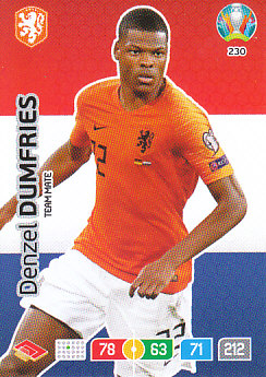 Denzel Dumfries Netherlands Panini UEFA EURO 2020#230